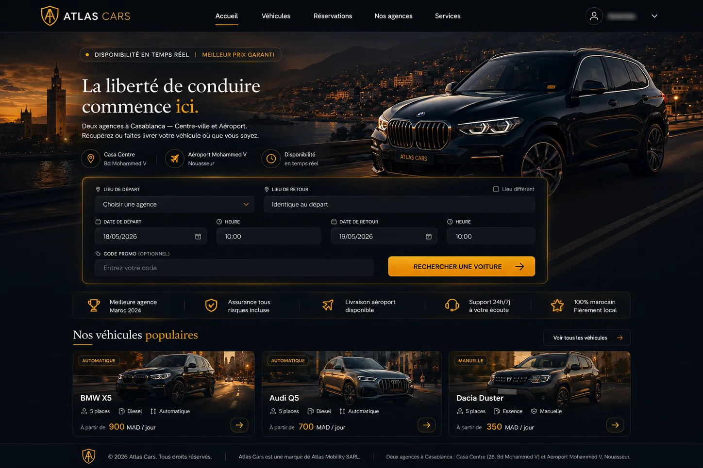 Site web de réservation white-label — vitrine digitale GoRently